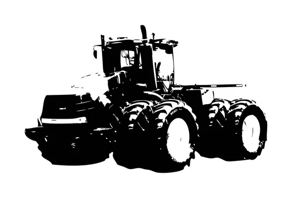Agricultural tractor illustration art — Stock Photo, Image