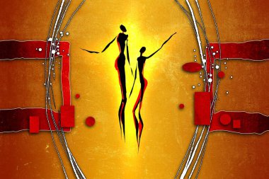 soyut renk tasarımı sanat illüstrasyonu