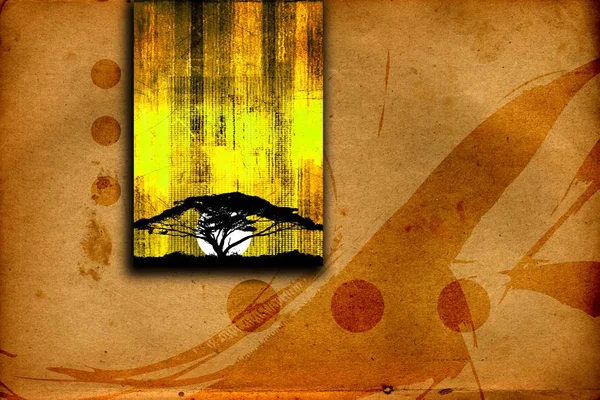 Afrikalı etnik retro-klasik illüstrasyon