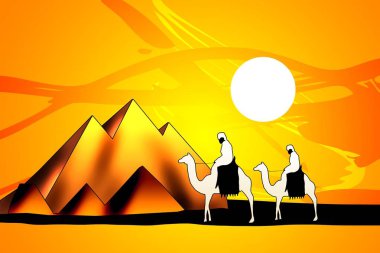 Afrikalı etnik retro-klasik illüstrasyon