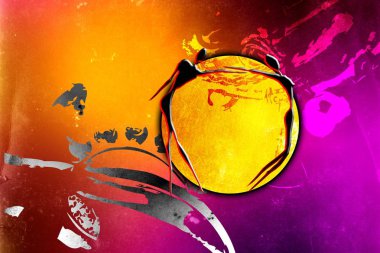 Afrikalı etnik retro-klasik illüstrasyon