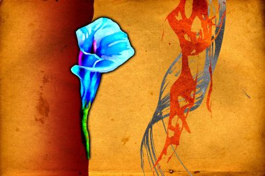 Sanat illüstrasyonu çiçekli klasik arkaplan