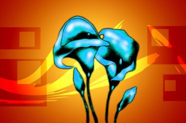 Sanat illüstrasyonu çiçekli klasik arkaplan