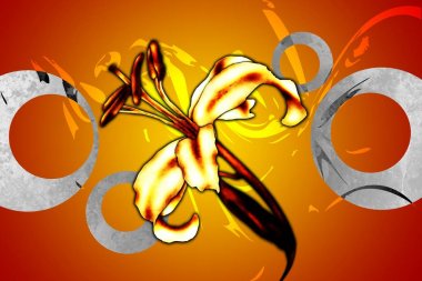 Sanat illüstrasyonu çiçekli klasik arkaplan