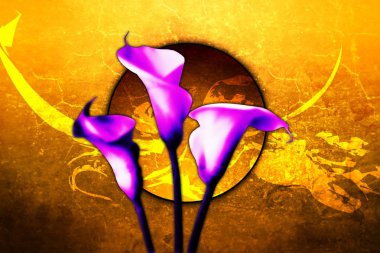 Sanat illüstrasyonu çiçekli klasik arkaplan