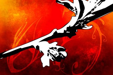 Sanat illüstrasyonu çiçekli klasik arkaplan