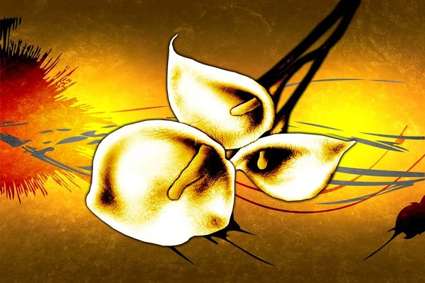 Sanat illüstrasyonu çiçekli klasik arkaplan