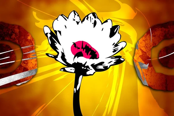 Sanat illüstrasyonu çiçekli klasik arkaplan