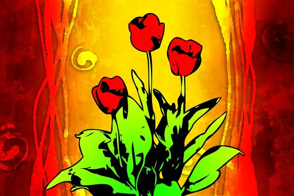 Sanat illüstrasyonu çiçekli klasik arkaplan