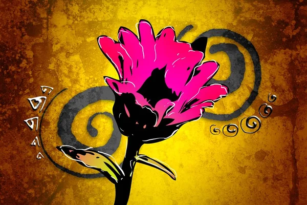 Sanat illüstrasyonu çiçekli klasik arkaplan