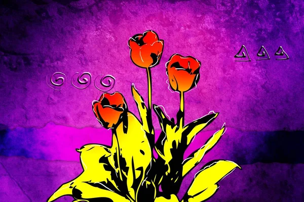 Sanat illüstrasyonu çiçekli klasik arkaplan