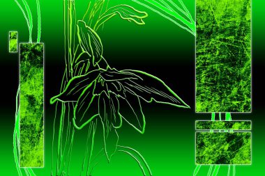 Sanat illüstrasyonu çiçekli klasik arkaplan