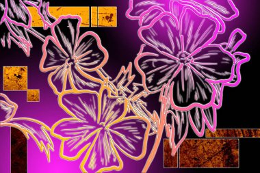 Sanat illüstrasyonu çiçekli klasik arkaplan