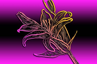 Sanat illüstrasyonu çiçekli klasik arkaplan