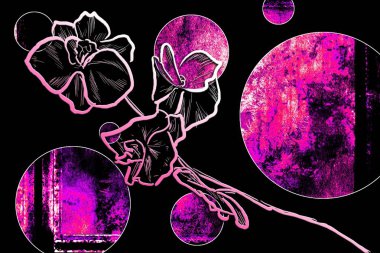 Sanat illüstrasyonu çiçekli klasik arkaplan