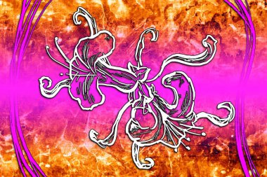 Sanat illüstrasyonu çiçekli klasik arkaplan