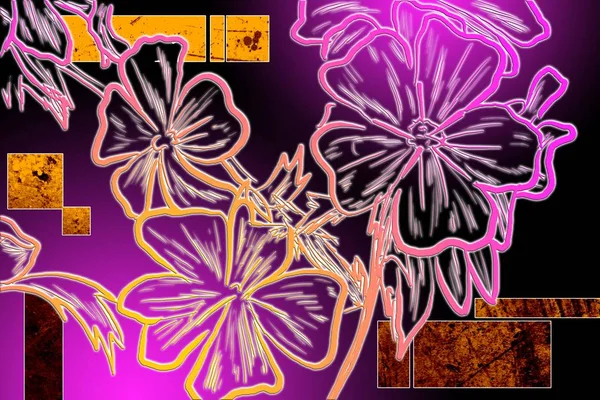 Sanat illüstrasyonu çiçekli klasik arkaplan