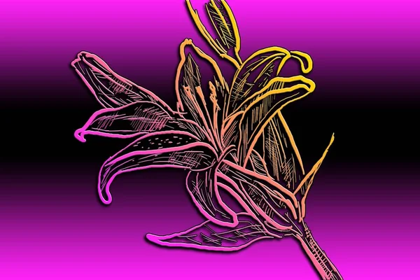 Sanat illüstrasyonu çiçekli klasik arkaplan