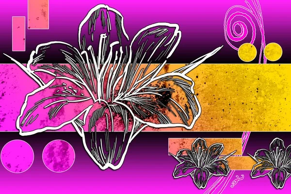 Sanat illüstrasyonu çiçekli klasik arkaplan