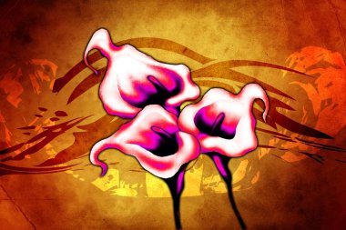 Sanat illüstrasyonu çiçekli klasik arkaplan