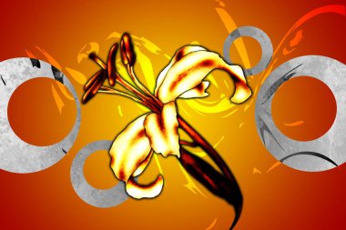 Sanat illüstrasyonu çiçekli klasik arkaplan