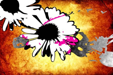 Sanat illüstrasyonu çiçekli klasik arkaplan