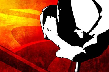 Sanat illüstrasyonu çiçekli klasik arkaplan