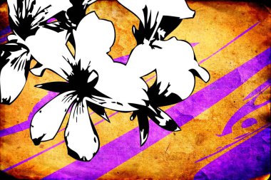 Sanat illüstrasyonu çiçekli klasik arkaplan