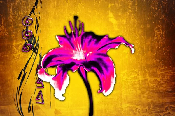 Sanat illüstrasyonu çiçekli klasik arkaplan