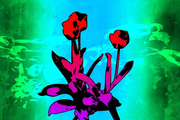 Sanat illüstrasyonu çiçekli klasik arkaplan