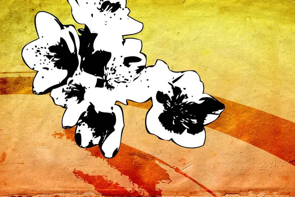 Sanat illüstrasyonu çiçekli klasik arkaplan