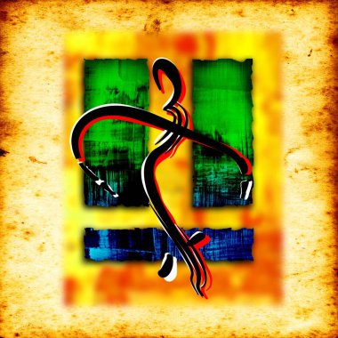 Afrikalı etnik retro-klasik illüstrasyon