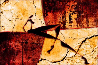 Afrikalı etnik retro-klasik illüstrasyon