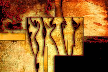 Afrikalı etnik retro-klasik illüstrasyon