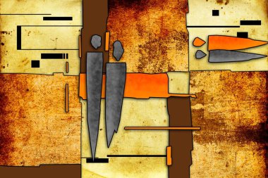 Afrikalı etnik retro-klasik illüstrasyon