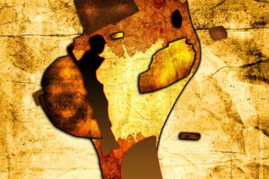 Afrikalı etnik retro-klasik illüstrasyon