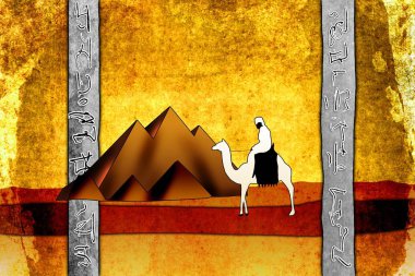 Afrikalı etnik retro-klasik illüstrasyon