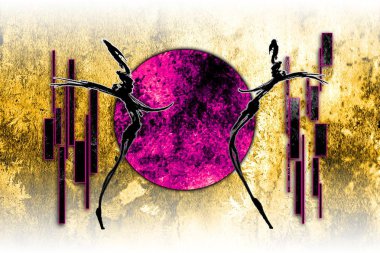 Afrikalı etnik retro-klasik illüstrasyon