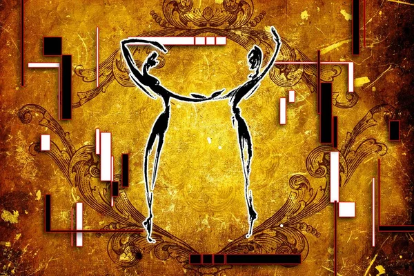 Afrikalı etnik retro-klasik illüstrasyon