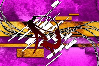 Afrikalı etnik retro-klasik illüstrasyon