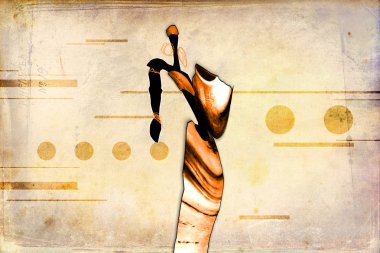 Afrikalı etnik retro-klasik illüstrasyon