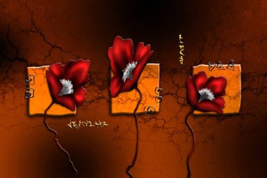 Sanat illüstrasyonu çiçekli klasik arkaplan