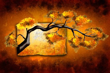 Afrikalı etnik retro-klasik illüstrasyon