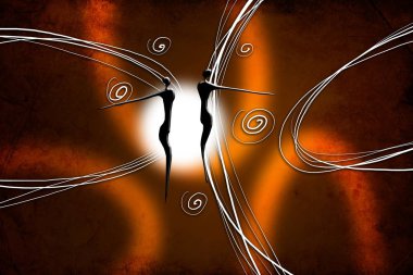 Afrikalı etnik retro-klasik illüstrasyon