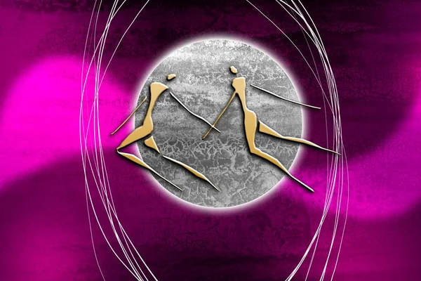 Afrikalı etnik retro-klasik illüstrasyon