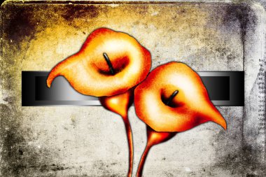 Sanat illüstrasyonu çiçekli klasik arkaplan