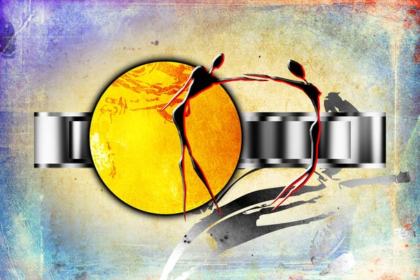 Afrikalı etnik retro-klasik illüstrasyon