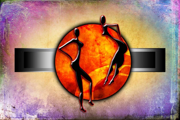 Afrikalı etnik retro-klasik illüstrasyon