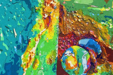 soyut renk tasarımı sanat illüstrasyonu