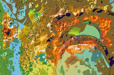 soyut renk tasarımı sanat illüstrasyonu